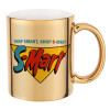 Mug ceramic, gold mirror, 330ml