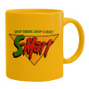 Ceramic coffee mug yellow, 330ml (1pcs)