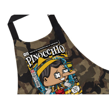 Pinocchio, Ποδιά Σεφ με τσέπες, Βαμβακερή, Camouflage (ΕΝΗΛΙΚΩΝ, 100% COTTON)