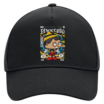 Pinocchio, Adult Ultimate Hat BLACK, (100% COTTON DRILL, ADULT, UNISEX, ONE SIZE)