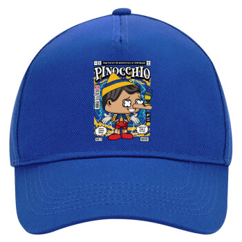 Pinocchio, Ultimate Adult Hat BLUE, (100% COTTON DRILL, ADULT, UNISEX, ONE SIZE)