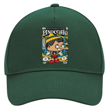 Pinocchio, Adult Ultimate Hat GREEN, (100% COTTON DRILL, ADULT, UNISEX, ONE SIZE)