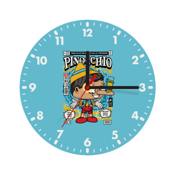 Pinocchio, Wooden wall clock (20cm)