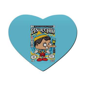 Pinocchio, Mousepad heart 23x20cm