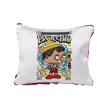 Pinocchio, Red sequin cosmetic bag