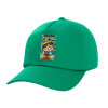 Adult Baseball Cap, 100% Cotton, Green (COTTON, ADULT, UNISEX, ONE SIZE)