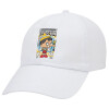 Adult Baseball Cap White 5-panel (POLYESTER, ADULT, UNISEX, ONE SIZE)