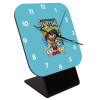 Quartz Wooden table clock with hands (10cm)