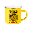 Yellow Enamel Metallic Cup 360ml