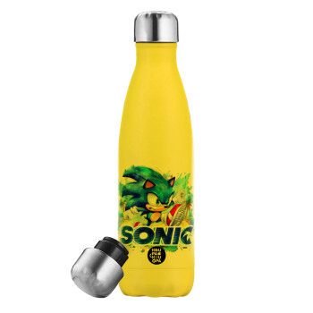 Sonic, Yellow Stainless Steel Metallic Thermos, double-walled, 500ml