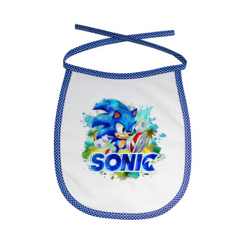 Sonic, Σαλιάρα μωρού αλέκιαστη με κορδόνι Μπλε