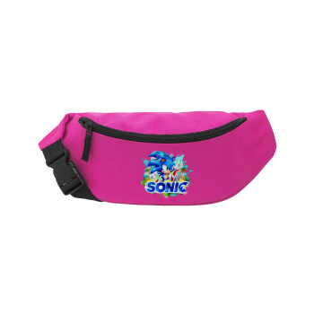 Sonic, Unisex waist bag (banana) in PINK color with 2 pockets