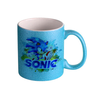 Sonic, Κούπα Σιέλ Glitter που γυαλίζει, κεραμική, 330ml