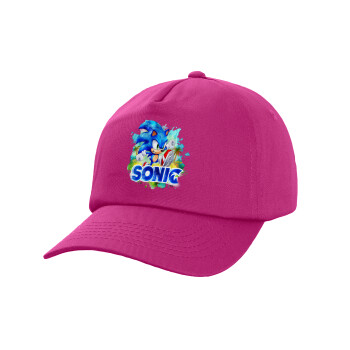 Sonic, Adult Baseball Cap, 100% Cotton, Purple (COTTON, ADULT, UNISEX, ONE SIZE)