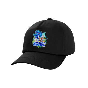 Sonic, Child's Baseball Cap, 100% Cotton, Black