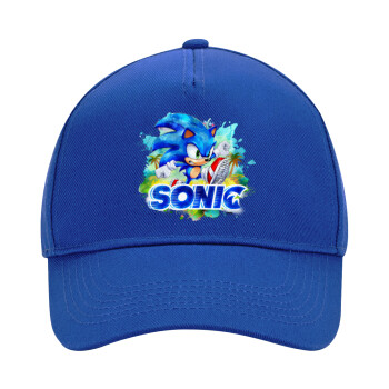 Sonic, Ultimate Adult Hat BLUE, (100% COTTON DRILL, ADULT, UNISEX, ONE SIZE)