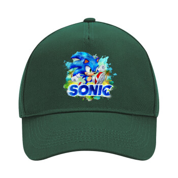 Sonic, Adult Ultimate Hat GREEN, (100% COTTON DRILL, ADULT, UNISEX, ONE SIZE)