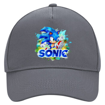 Sonic, Ultimate Adult Hat Grey, (100% COTTON DRILL, ADULT, UNISEX, ONE SIZE)