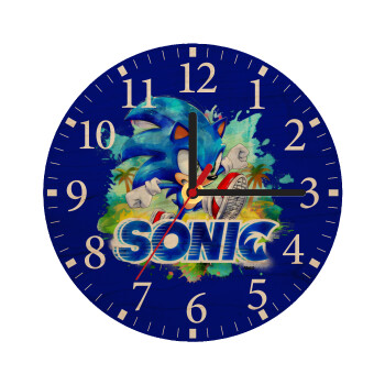 Sonic, Ρολόι τοίχου ξύλινο plywood (20cm)