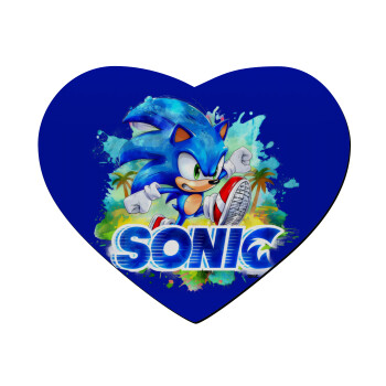 Sonic, Mousepad heart 23x20cm