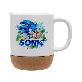 Sonic, Ceramic coffee mug Cork (MAT), 330ml (1pcs)