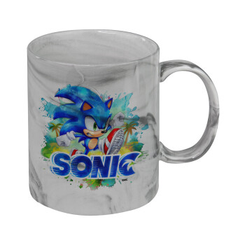 Sonic, Mug ceramic marble style, 330ml