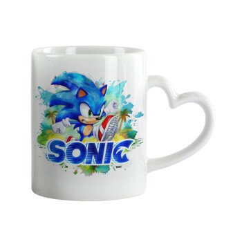 Sonic, Mug heart handle, ceramic, 330ml