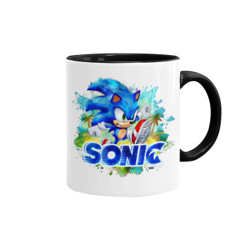 Sonic, Mug colored black, ceramic, 330ml