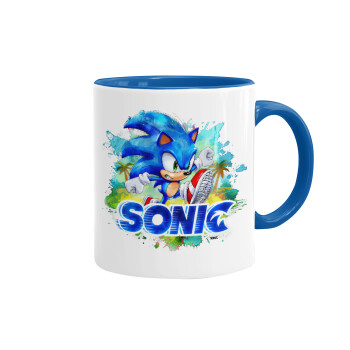 Sonic, Mug colored blue, ceramic, 330ml