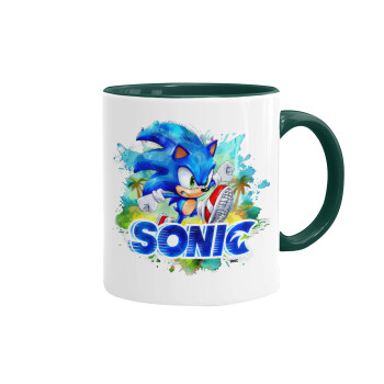 Sonic, Mug colored green, ceramic, 330ml