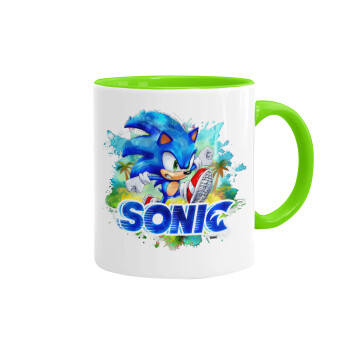 Sonic, Mug colored light green, ceramic, 330ml