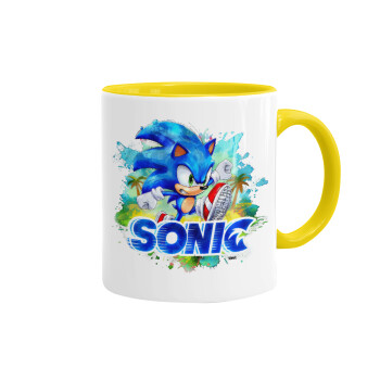 Sonic, Mug colored yellow, ceramic, 330ml