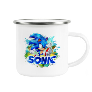 Sonic, Metallic enamel cup white 360ml