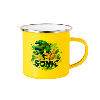 Sonic, Yellow Enamel Metallic Cup 360ml