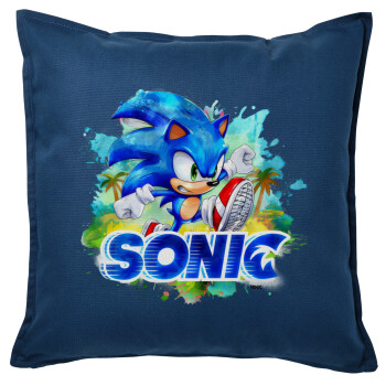 Sonic, Sofa cushion Blue 50x50cm includes filling