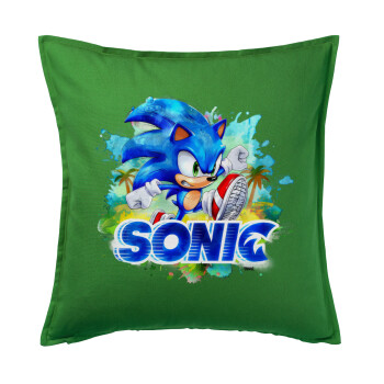 Sonic, Sofa cushion Green 50x50cm includes filling