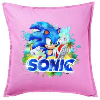 Sonic, Sofa cushion Pink 50x50cm includes filling