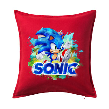 Sonic, Sofa cushion RED 50x50cm includes filling