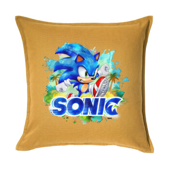 Sonic, Sofa cushion YELLOW 50x50cm includes filling