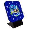 Quartz Wooden table clock with hands (10cm)