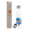 Easter candle, metallic white thermos bottle (500ml) & aromatic flat candle (30cm) (GRAY)