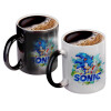 Color changing magic Mug, ceramic, 330ml when adding hot liquid inside, the black colour desappears (1 pcs)