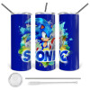 360 Eco friendly stainless steel tumbler 600ml, with metal straw & cleaning brush