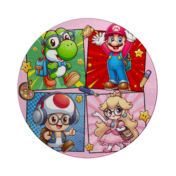 Back to the School Mario & Friends, Επιφάνεια κοπής γυάλινη στρογγυλή (30cm)