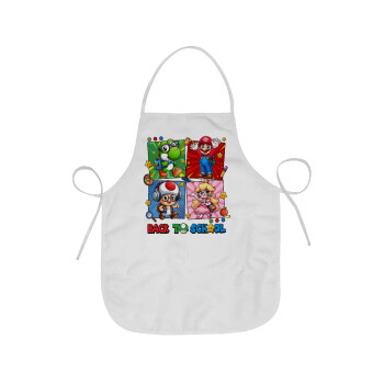 Back to the School Mario & Friends, Chef Apron Short Full Length Adult (63x75cm)