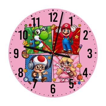 Back to the School Mario & Friends, Ρολόι τοίχου ξύλινο (30cm)