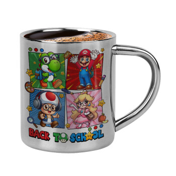 Back to the School Mario & Friends, Double-wall metal cup for espresso (220ml)