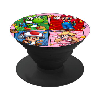 Back to the School Mario & Friends, Phone Holders Stand  Black Hand-held Mobile Phone Holder