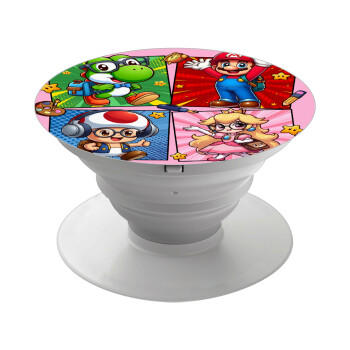 Back to the School Mario & Friends, Phone Holders Stand  White Hand-held Mobile Phone Holder