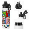 Metal water bottle with safety cap, aluminum 850ml